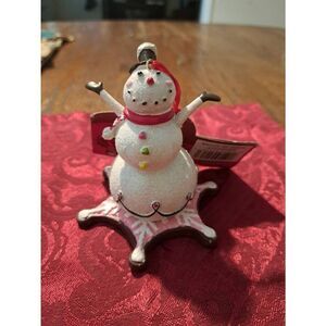 Sterling Resin Snowman Ornament Rustic Farmhouse Old Stock w/ Tag